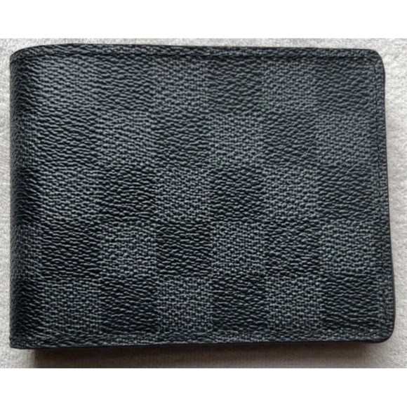 Louis Vuitton Graphite Checkered Card Holder - Picture 1 of 6